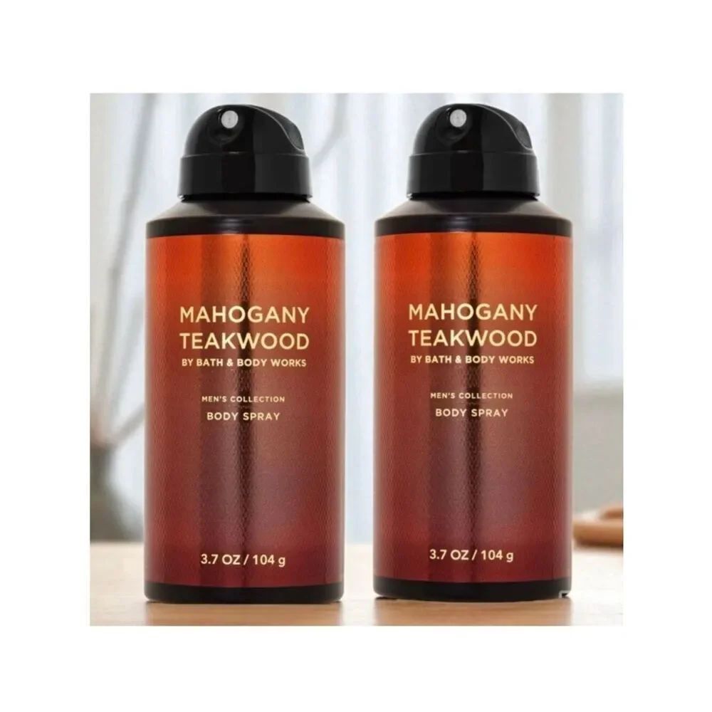 NWT Bath & Body Works Lot of 2 MAHOGANY TEAKWOOD Men’s Collection Body Spray